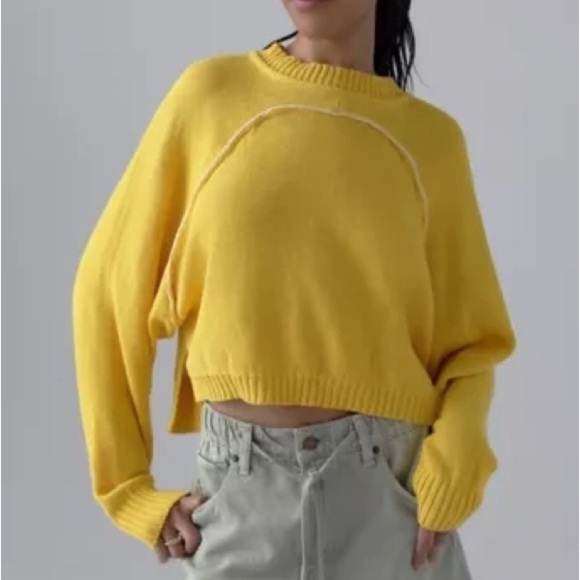 BDG Danica Recycled Knit Sweater yellow Urban Outfitters - Picture 3 of 9